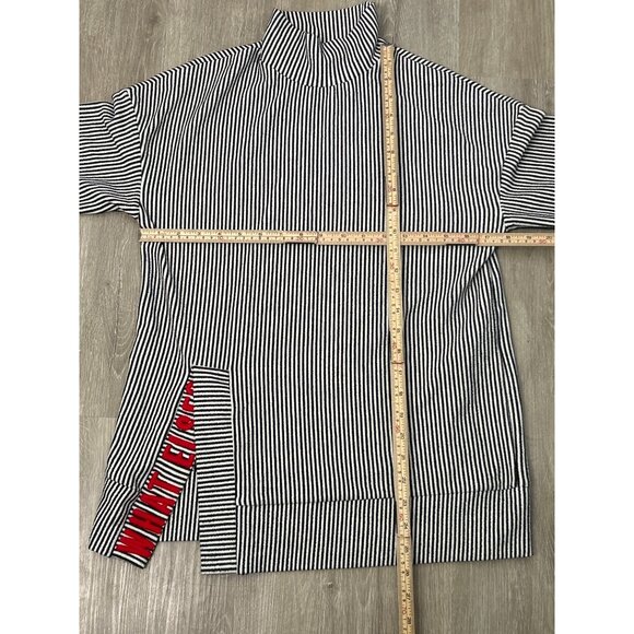 Zara Women’s Small High‎ Neck Striped Blouse Minimalist Preppy Coquette Style - Picture 5 of 9